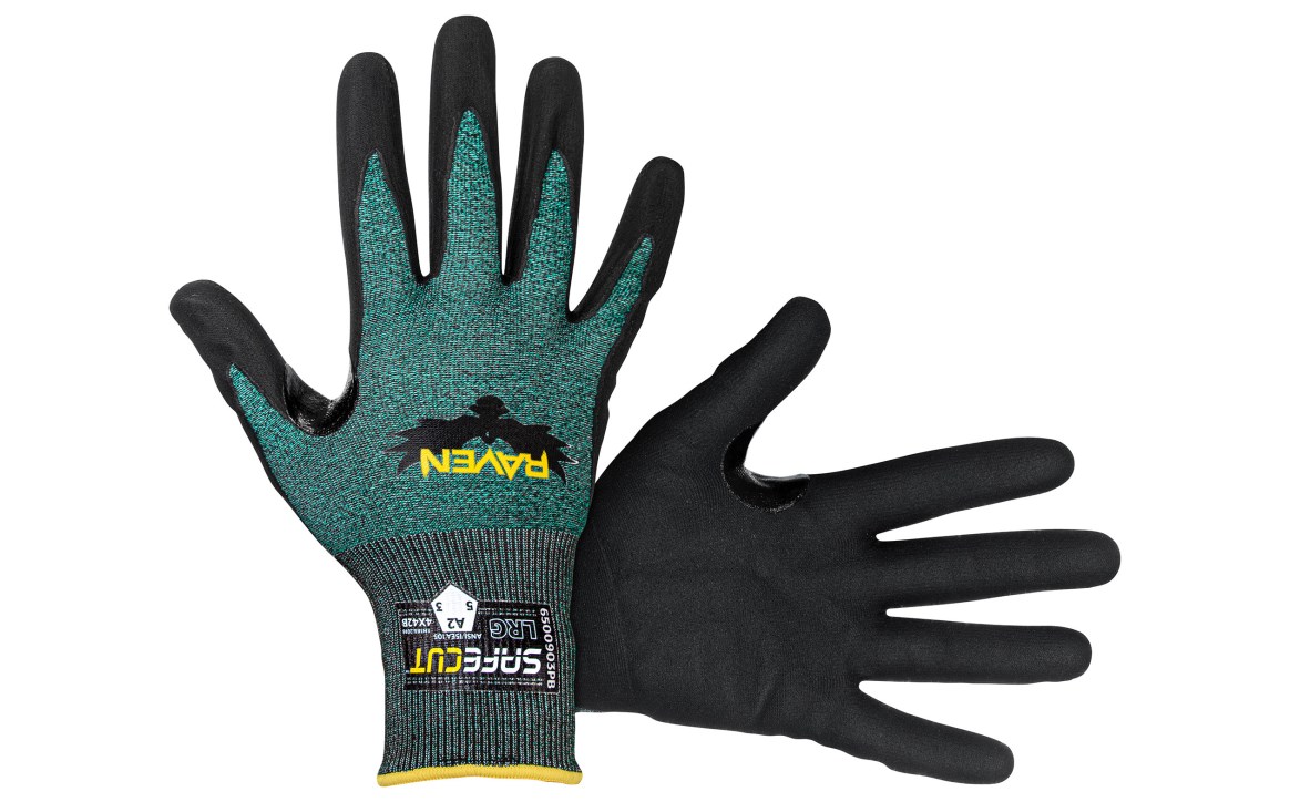 SAS Safety Group | Raven® Safecut™ A2 Micro Foam Nitrile Palm Glove